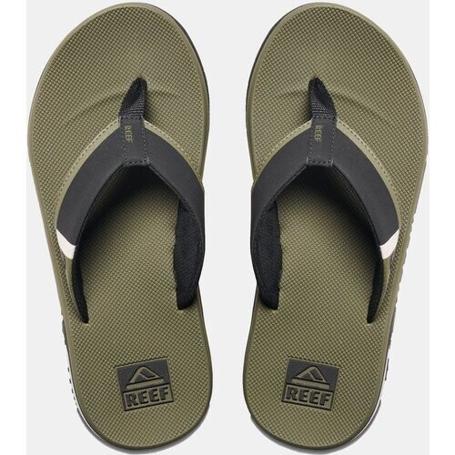 Reef Fanning 2.0 Slipper Donkergroen/Zwart Tweedehands