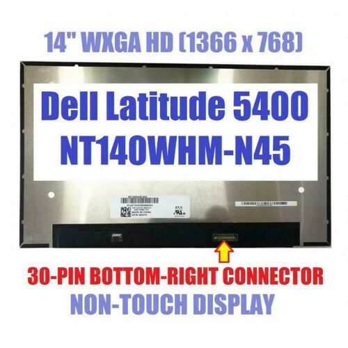 Refurbished 14" LED WXGA Matte Bottom Right EDP 30Pin Screen NO Brackets Back fold Tweedehands