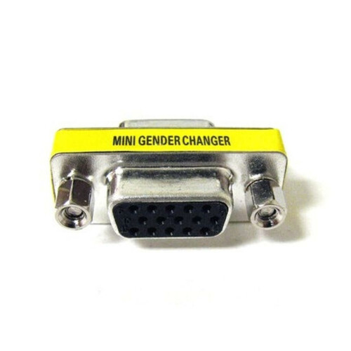 Refurbished 15 HD VGA Gender Changer Adapter Female-Female Tweedehands