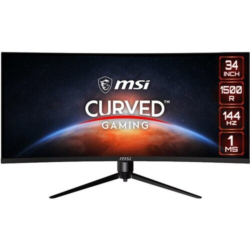 Refurbished 34-inch MSI Optix MAG342CQR 3440 x 1440 LED Beeldscherm Zwart Tweedehands