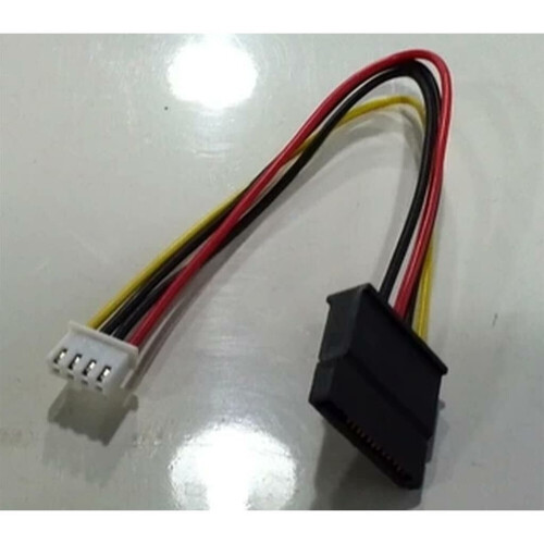 Refurbished 4-Pin Floppy FDD Female to 15-Pin SATA Female Power Cable,20cm