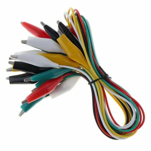 Refurbished 5PCS* 40CM Alligator Clips Test Leads