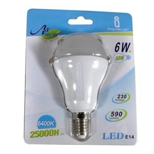 Refurbished 6W E14 LED lamp, 480lm, 6400K Tweedehands
