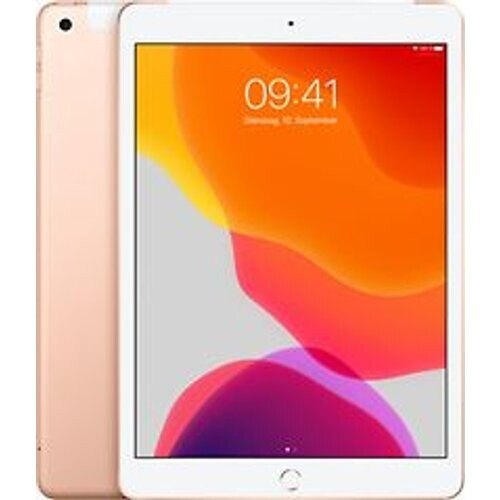 Refurbished Apple iPad 10,2 32GB [wifi + cellular, model 2019] goud Tweedehands