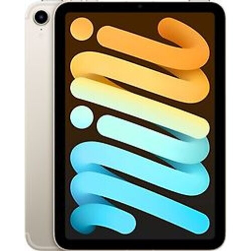 Refurbished Apple iPad mini 6 8,3 64GB [wifi + cellular] sterrenlicht Tweedehands
