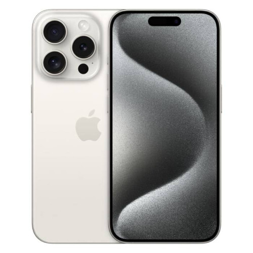 Refurbished Apple iPhone 15 Pro - 128GB - Wit titanium - 2 jaar Garantie Tweedehands