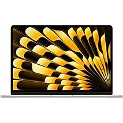 Refurbished Apple MacBook Air 13.6 (Liquid True Tone Retina Display) M3 (8-Core CPU, 8-Core GPU) 8 GB RAM 256 GB SSD [Early 2024, Engelse toetsenbordindeling, QWERTY] sterrenlicht Tweedehands