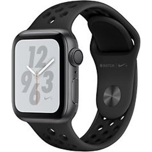Refurbished Apple Watch Nike+ Series 4 40 mm aluminium spacegrijs met Nike sportarmband [wifi] grijszwart Tweedehands