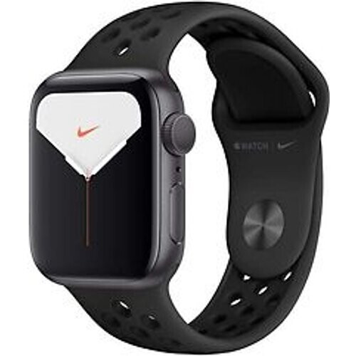Refurbished Apple Watch Nike Series 5 40 mm aluminium kast space grey op sportbandje van Nike antraciet/zwart [wifi] Tweedehands