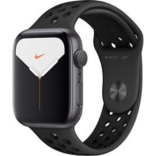 Refurbished Apple Watch Nike Series 5 44 mm aluminium kast space grey op sportbandje van Nike antraciet/zwart [wifi] Tweedehands