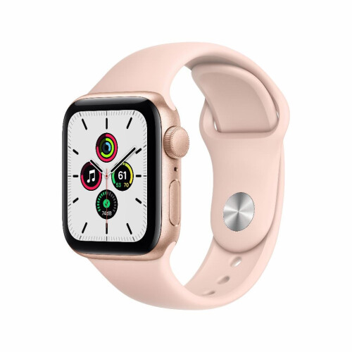 Refurbished Apple Watch SE 2020 GPS 44 mm Rosegoud Als nieuw Tweedehands