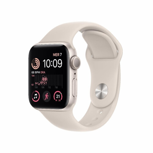 Refurbished Apple Watch SE 2022 GPS 40mm Sterrenlicht Als nieuw Tweedehands