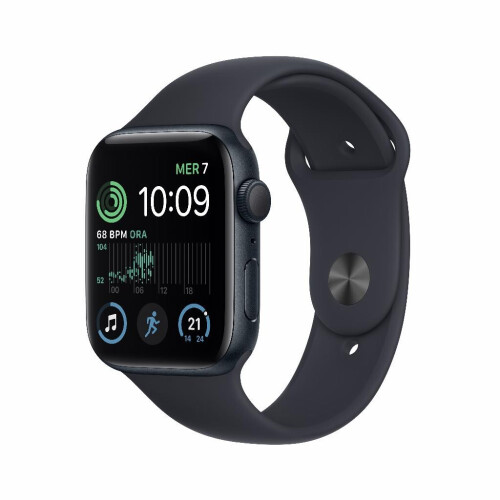 Refurbished Apple Watch SE 2022 GPS 44mm Zwart Gebruikt Tweedehands