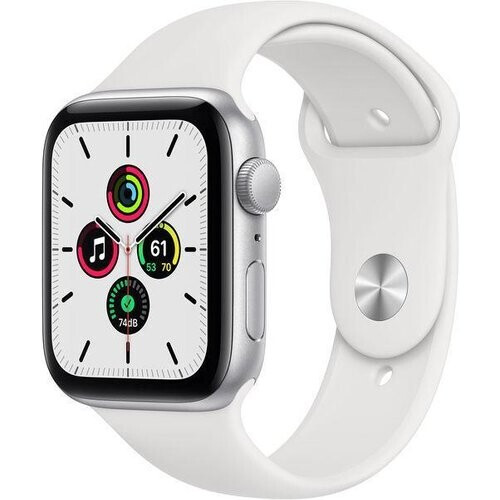 Refurbished Apple Watch Series 4 (2018) GPS + Cellular 40 mm - Aluminium Zilver - Sportbandje Wit Tweedehands