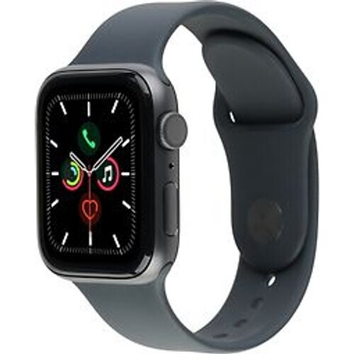Refurbished Apple Watch Series 5 40 mm aluminium kast space grey op sportbandje zwart [wifi] Tweedehands