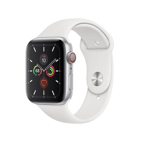 Refurbished Apple Watch Series 5 - Smartwatch - 44mm Cellular 4G - Zilver Tweedehands