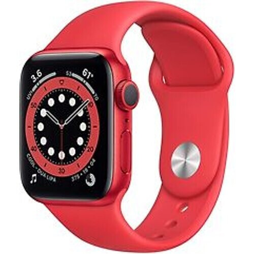 Refurbished Apple Watch Series 6 40 mm kast van rood aluminium met rood sportbandje [wifi, (PRODUCT) RED Special Edition] Tweedehands