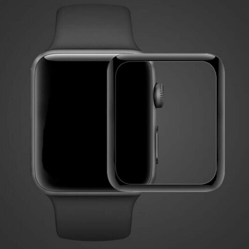 Refurbished Apple Watch Series 6 SE 5 en 4 Tempered Glass Full Body Screen Protector Glas 40mm Zwart Tweedehands