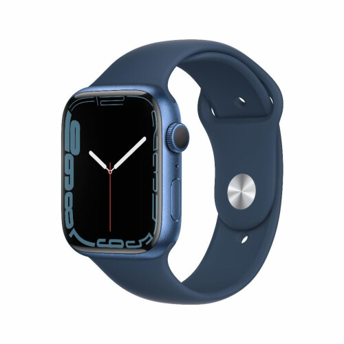 Refurbished Apple Watch Series 7 45 mm Cellular Blauw Als nieuw Tweedehands
