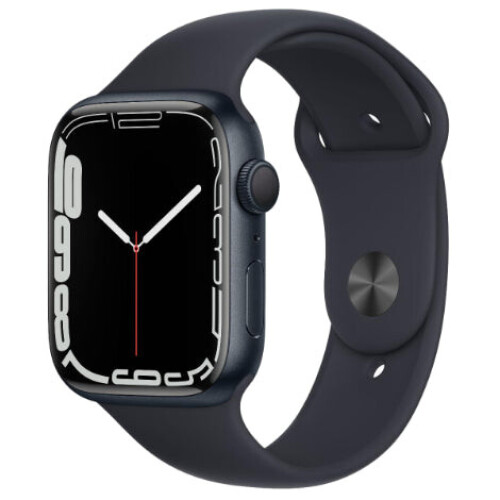 Refurbished Apple Watch Series 7 45mm Zwart Licht gebruikt Tweedehands