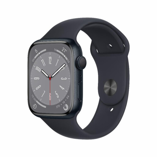Refurbished Apple Watch Series 8 GPS 41 mm Zwart Als nieuw Tweedehands