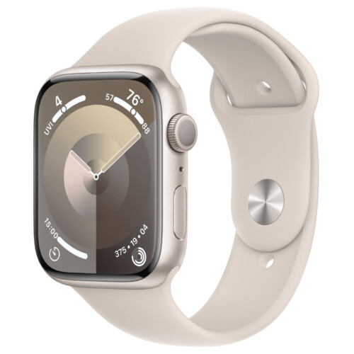 Refurbished Apple Watch Series 9 45mm Goud Als nieuw Tweedehands