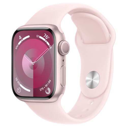 Refurbished Apple Watch Series 9 45mm Roze Licht gebruikt Tweedehands
