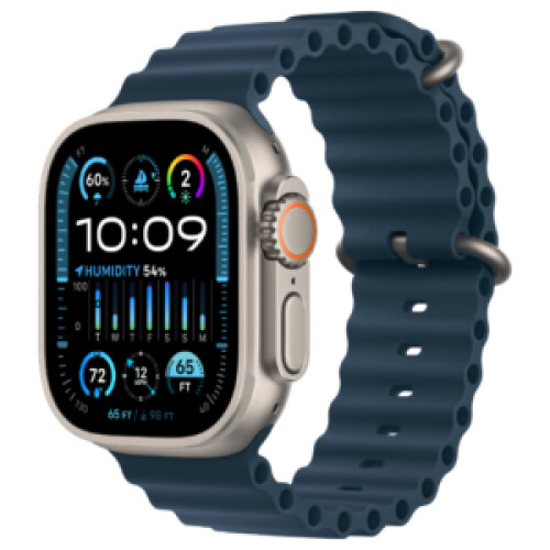 Refurbished Apple Watch Ultra 2 49mm Oceanband Blauw Als nieuw Tweedehands