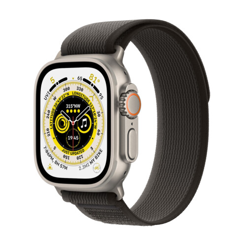 Refurbished Apple Watch Ultra 49 mm Trail band Zwart Als nieuw Tweedehands