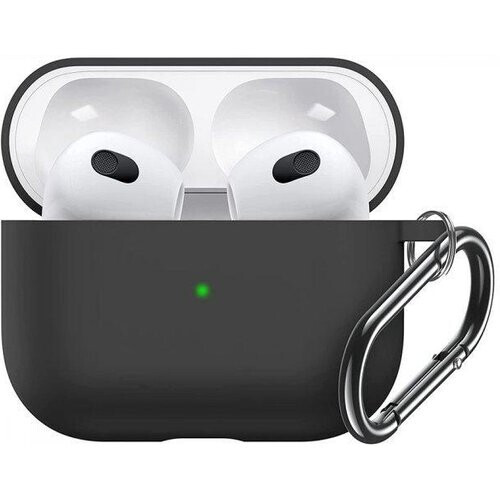 Refurbished Beschermend geval AirPods 3 - Silicone - Zwart Tweedehands