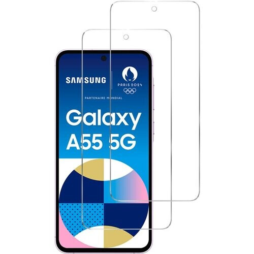 Refurbished Beschermend scherm Samsung Galaxy A55 5G Gehard glas - Gehard glas - Transparant Tweedehands