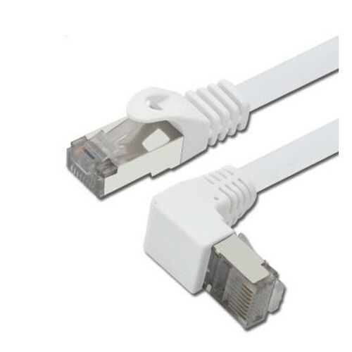 Refurbished CAT5e Straight to Right Angle UTP Patch Cable, 150CM,White Tweedehands