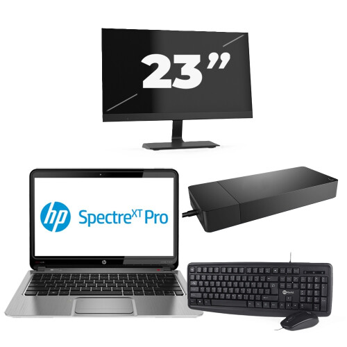 Refurbished Chuwi CoreBook Pro - Intel Core i3-6e Generatie - 13 inch - 8GB RAM - 256GB SSD - Windows 11 Home + 1x 23 inch Monitor Tweedehands