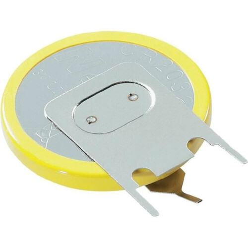 Refurbished CR2032 Batterij met soldeerclips (verticaal) Tweedehands