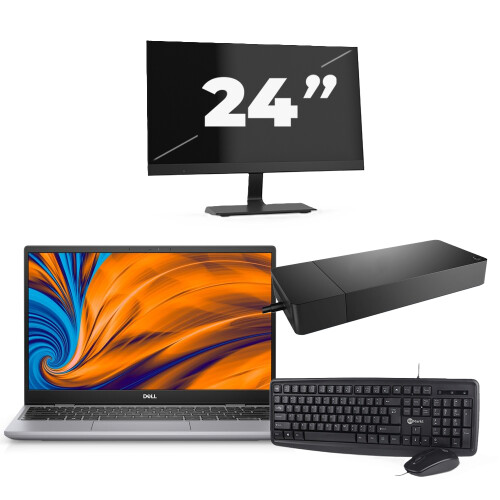 Refurbished Dell Latitude 3320 - Intel Core i3-11e Generatie - 14 inch - 4GB RAM - 256GB SSD - Windows 11 Home + 1x 24 inch Monitor Tweedehands