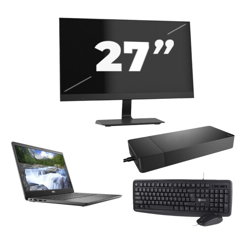 Refurbished Dell Latitude 3410 - Intel Core i3-10e Generatie - 14 inch - 8GB RAM - 256GB SSD - Windows 11 Home + 1x 27 inch Monitor Tweedehands