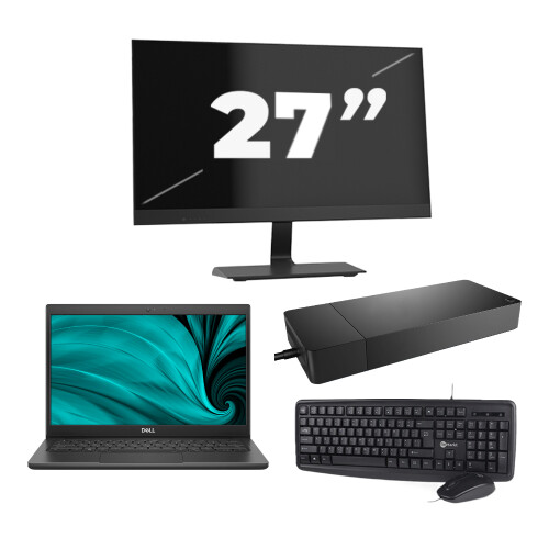Refurbished Dell Latitude 3420 - Intel Core i3-11e Generatie - 14 inch - 16GB RAM - 256GB SSD - Windows 11 Home + 1x 27 inch Monitor Tweedehands