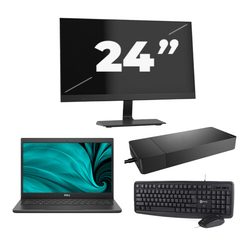 Refurbished Dell Latitude 3420 - Intel Core i3-11e Generatie - 14 inch - 16GB RAM - 256GB SSD - Windows 11 Home + 1x 24 inch Monitor Tweedehands