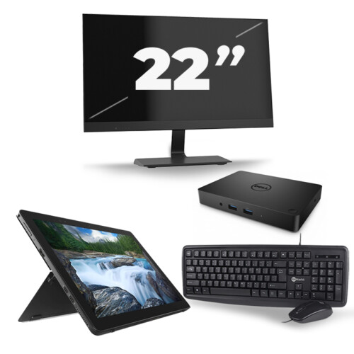 Refurbished Dell Latitude 5290 - Intel Core i5-8e Generatie - 12 inch - 8GB RAM - 256GB SSD - Windows 11 + 1x 22 inch Monitor Tweedehands