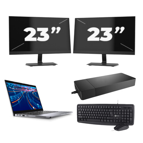 Refurbished Dell Latitude 5320 - Intel Core i5-11e Generatie - 13 inch - 16GB RAM - 256GB SSD - Windows 11 Home + 2x 23 inch Monitor Tweedehands