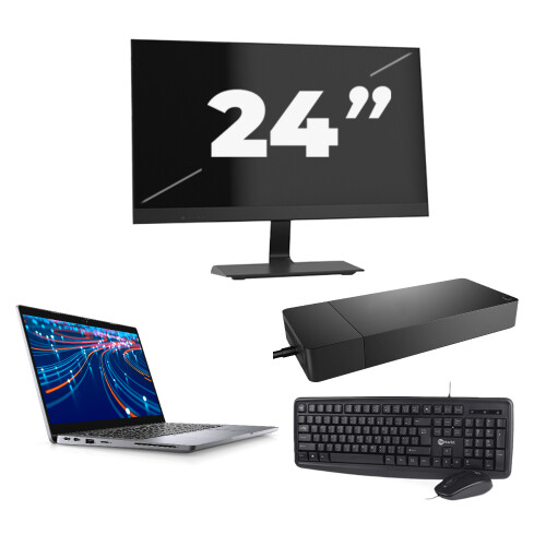 Refurbished Dell Latitude 5320 - Intel Core i5-11e Generatie - 13 inch - Touch - 16GB RAM - 256GB SSD - Windows 11 Home + 1x 24 inch Monitor Tweedehands
