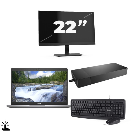Refurbished Dell Latitude 5320 - Intel Core i7-11e Generatie - 13 inch - Touch - 16GB RAM - 256GB SSD - Windows 11 Home + 1x 22 inch Monitor Tweedehands