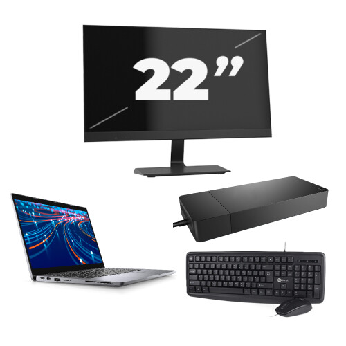 Refurbished Dell Latitude 5320 - Intel Core i7-11e Generatie - 13 inch - Touch - 16GB RAM - 256GB SSD - Windows 11 Home + 1x 22 inch Monitor Tweedehands