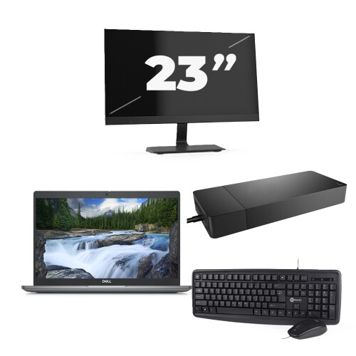 Refurbished Dell Latitude 5340 - Intel Core i3-13e Generatie - 13 inch - 8GB RAM - 256GB SSD - Windows 11 Home + 1x 23 inch Monitor Tweedehands