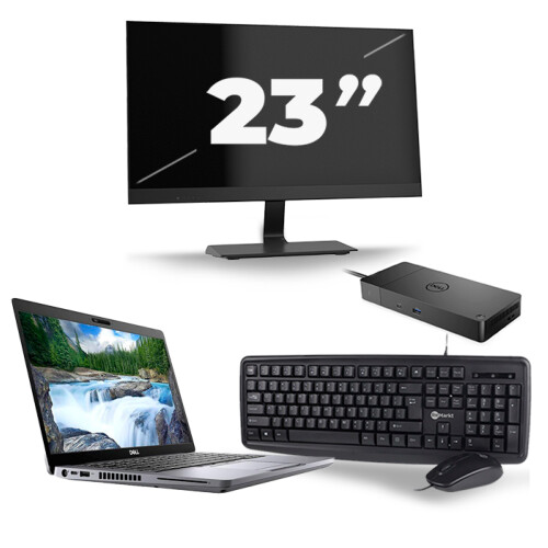 Refurbished Dell Latitude 5410 - Intel Core i5-10e Generatie - 14 inch - 16GB RAM - 256GB SSD - Windows 11 + 1x 23 inch Monitor Tweedehands