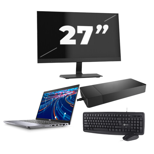 Refurbished Dell Latitude 5420 - Intel Core i3-11e Generatie - 14 inch - 16GB RAM - 256GB SSD - Windows 11 Home + 1x 27 inch Monitor Tweedehands