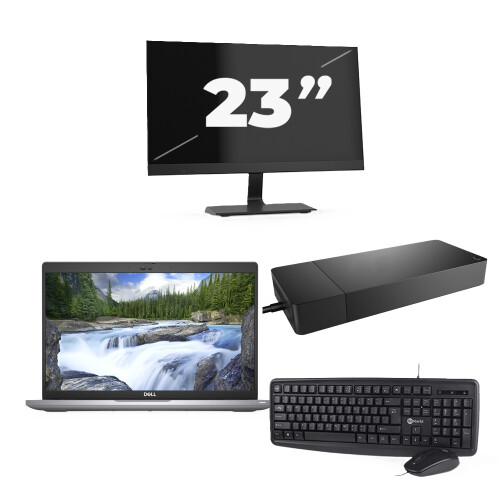 Refurbished Dell Latitude 5420 - Intel Core i3-11e Generatie - 14 inch - 8GB RAM - 256GB SSD - Windows 11 Home + 1x 23 inch Monitor Tweedehands