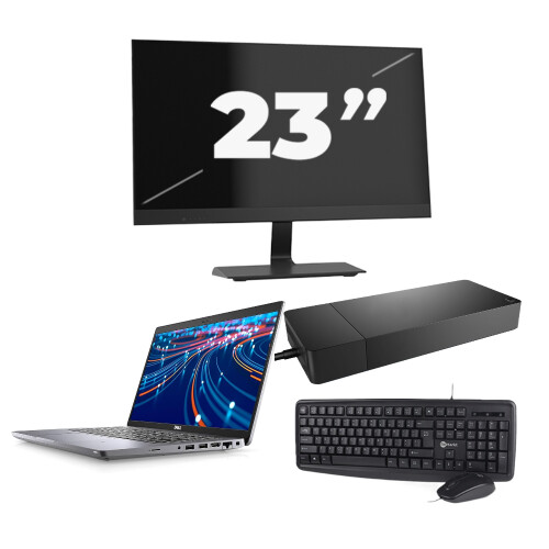 Refurbished Dell Latitude 5420 - Intel Core i3-11e Generatie - 14 inch - 16GB RAM - 256GB SSD - Windows 11 Home + 1x 23 inch Monitor Tweedehands