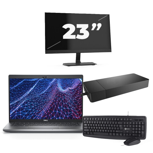 Refurbished Dell Latitude 5430 - Intel Core i3-12e Generatie - 14 inch - 8GB RAM - 256GB SSD - Windows 11 Home + 1x 23 inch Monitor Tweedehands