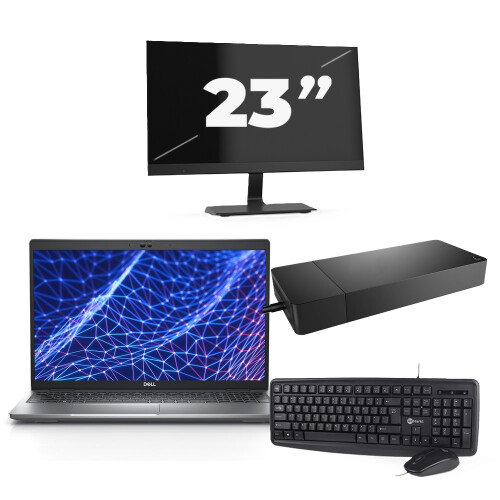 Refurbished Dell Latitude 5530 - Intel Core i3-12e Generatie - 15 inch - 8GB RAM - 256GB SSD - Windows 11 Home + 1x 23 inch Monitor Tweedehands